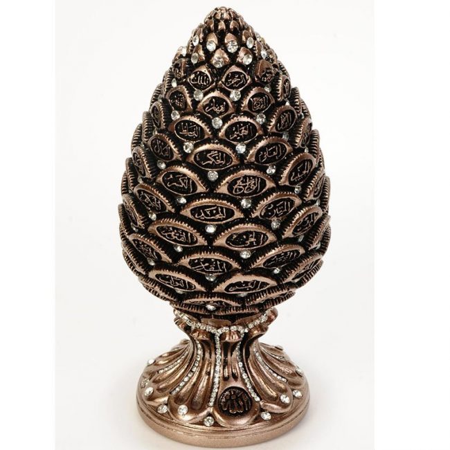 Kozalak Biblo Kristal Taşlama Bronz